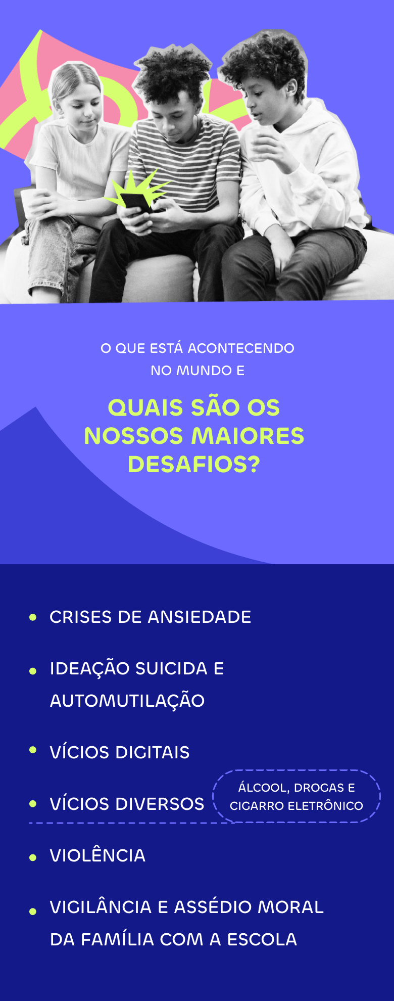 Banner sobre quais são os nossos maiores desafios