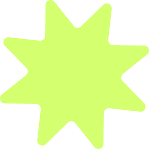 Ilustração de uma parte de uma grande estrela verde