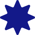 ilustração de uma estrela na cor azul escuro